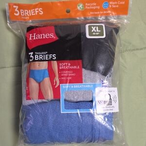 Hanes Men's Color Briefs XL, 3ct